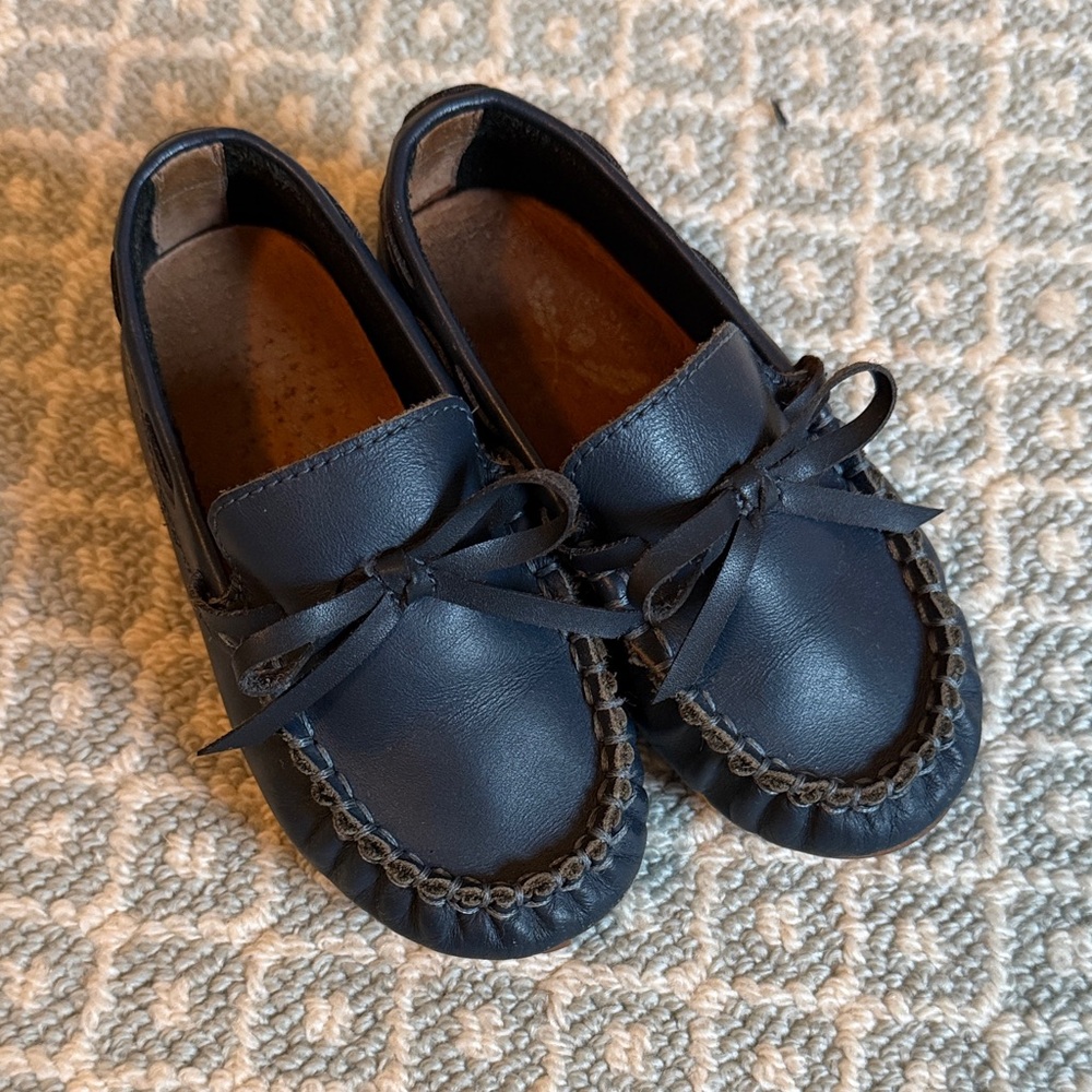 Classic Navy Kids Loafers